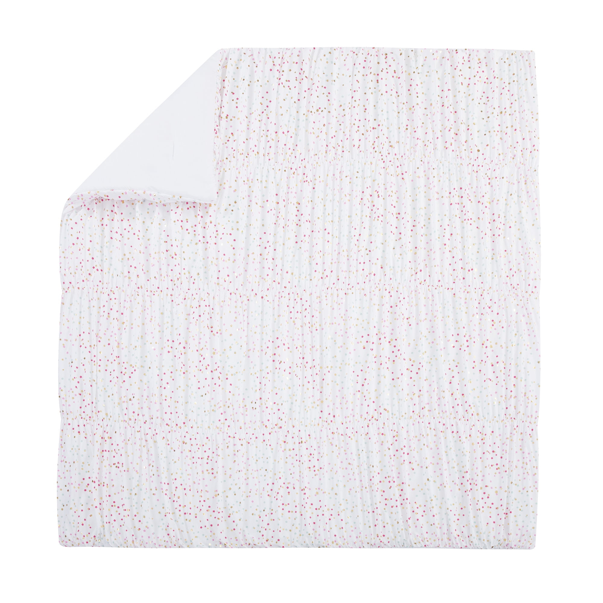 Urban Playground Kids and Teens Iridescent Stars White 3-Piece Comforter Set, Full/Queen