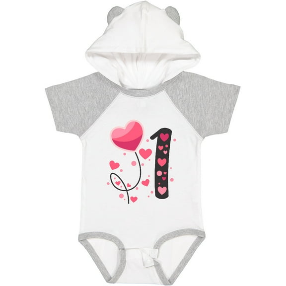 Inktastic Valentine's Day First Birthday Boys or Girls Baby Bodysuit