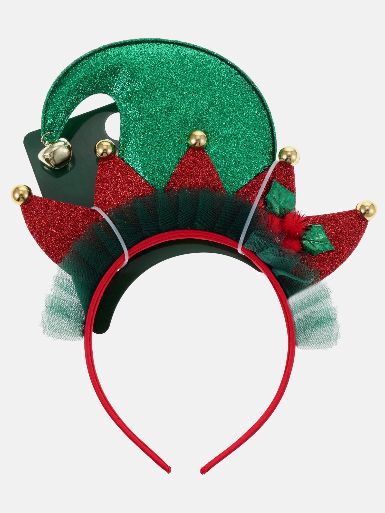 Way to Celebrate Women's Elf Hat Headband, Multicolor, 1 Piece, One Size Fits Most