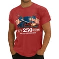 thumbnail image 4 of 250th Anniversary T-Shirt for Men American Flag Tees 4th of July Shirt 250 Years Birthday Patriotic Tops 2026 Red XXL, 4 of 4