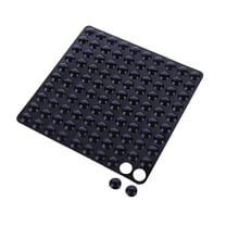 ICERUN 100pcs Self-adhesive Bumper Pads Noise-dampening Anti Collision Stickers Wall Protectors Rubber Bumper Pads for Toilet Door Handle Cabinet (Black)