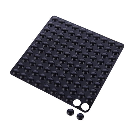 ICERUN 100pcs Self-adhesive Bumper Pads Noise-dampening Anti Collision Stickers Wall Protectors Rubber Bumper Pads for Toilet Door Handle Cabinet (Black)