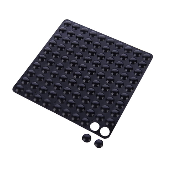 ICERUN 100pcs Self-adhesive Bumper Pads Noise-dampening Anti Collision Stickers Wall Protectors Rubber Bumper Pads for Toilet Door Handle Cabinet (Black)