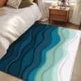 thumbnail image 5 of Rectangle Area Rug 4x6ft,Abstract Waves Gradient Green Washable Carpet Non-Slip Runner Accent Rugs Indoor Floor Mat for Bedroom Living Room Decor,Ocean Ripple Seamless, 5 of 9