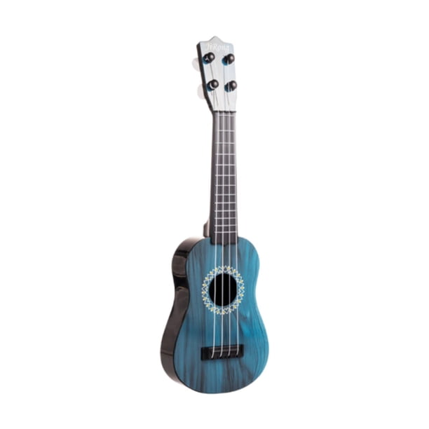 Ukelele para niños, guitarra pequeña, desarrollo profesional, educación temprana. azul