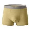 thumbnail image 1 of B91xZ Boxer Briefs Short Cotton Stretch Soft Underwear Trunks,Yellow L, 1 of 3