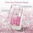 thumbnail image 3 of Noir Case for iPhone 12/12 Pro, Hard Clear Glitter Liquid Waterfall Heavy Duty Girls Women for Apple iPhone 12 / Pro Case - Pink, 3 of 7