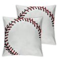 thumbnail image 2 of ARISTURING Red Stitching Baseball Throw Pillow Covers Set of 2 White Ball Decorative Pillowcases Soft Cushion Covers for Sofa Couch Bed Home Decor, 2 of 6
