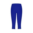 thumbnail image 5 of Lindreshi Plus Size Capri Leggings Clearance Women's Summer High Waisted Solid Color Capris Matching Slim Fitting Yoga Gym Pants, 5 of 6