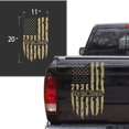 thumbnail image 2 of We The People Distressed American USA US Flag Truck Tailgate Vinyl Decal Preamble of the US Constitution Compatible with most Pickup Trucks - Rear Car Sticker (11" x 20", Cream), 2 of 8
