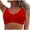 Red, variant on Women's Swimsuit Top Conservative Bikini Bra V Neck Padded Push Up Surfing Swimwear, Purple S