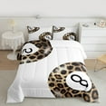 thumbnail image 2 of Manfei Teen Billiards Bedding Comforter Set,Ball Sports Game Twin Comforter Sets,Brown Cheetah Pattern Bedding Set for girls boys,Super Cozy Room Decor Reversible,2 Pieces, 2 of 8