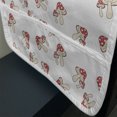 thumbnail image 3 of Mushroom Microwave Oven Cover, Repeating Botanical Items with Polka Dots on a Plain Background, Water Resistant Organizer with Pockets for Kitchen, 36" x 12", Dark Pink Champagne, by Ambesonne, 3 of 4