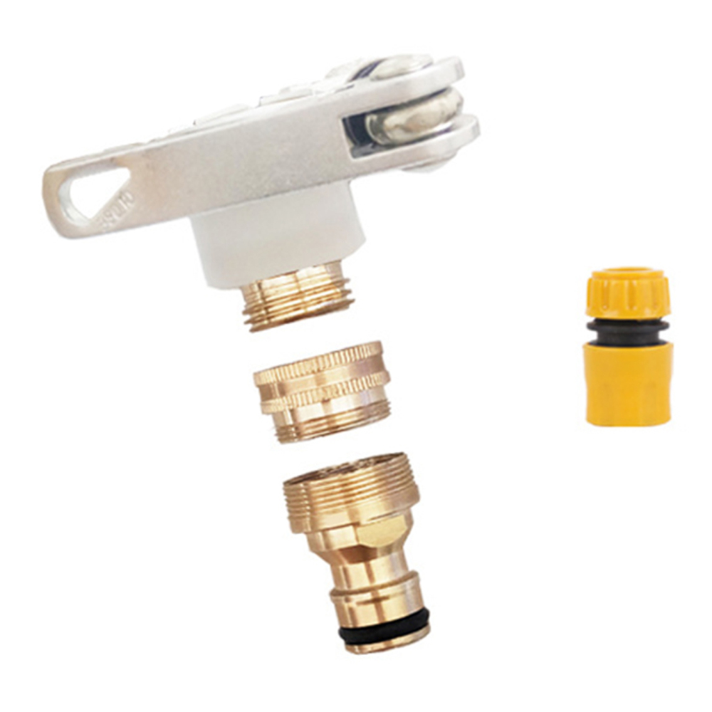Universal 3In1 Brass Hose Tap Connectors Set Vintage Faucet Adapter