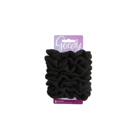 - Goody Ouchless Scrunchies, Gentle Hair Scrunchies, Black, 8 Ct
