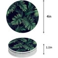 thumbnail image 1 of POGLIP Tropical Palm Leaves Set of 8 Round Coaster for Drinks, Absorbent Ceramic Stone Coasters Cup Mat with Cork Base for Home Kitchen Room Coffee Table Bar Decor, 1 of 5