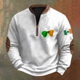 thumbnail image 5 of Ruyang Boys St Patricks Day Sweatshirts Half Zipper Ribbed Cuffs Pullover Sweatshirts Tops Shamrock Printed Teens Long Sleeve Hoodie, 5 of 5