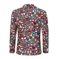 thumbnail image 4 of Men's Christmas Suit Jacket Christmas Fun Ugly Single button Holiday Print, 4 of 6