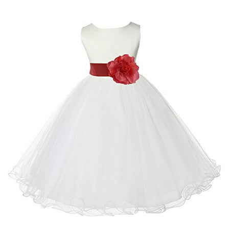 

Ekidsbridal Ivory Tulle Rattail Edge Formal Toddler Flower Girl Dresses Special Occasion Dresses Wedding Tulle Dresses Pageant Dresses Junior Bridesmaid Dresses Easter Summer Dresses Ball Gown 829T