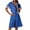 #2 Blue, variant on Simua Scrubs Dress for Women Notch Lapel Button Front Nursing Workwear Casual Housekeeping Mini Dresses with Pockets