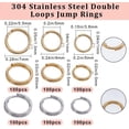 thumbnail image 2 of EIGTHTAIL 1000Pcs 304 Stainless Steel Split Rings Double Loops Jump Rings Stainless Steel Color 24 Gauge 5x1mm Inner Diameter  3.8mm Single Wire  0.5mm, 2 of 5