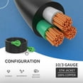 thumbnail image 3 of 30 Amp 25 FT RV Power Extension Cord with Reverse Polarity LED Light, TT-30P to TT-30R, Heavy Duty PVC Jacket, Easy Plugin Handle, Colorful Storage Bag, and Plastic Strap Organizer, 3 of 7