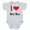 Heather Gray, variant on CafePress - I Heart Nai Nai - Cute Infant Bodysuit Baby Romper - Size Newborn - 24 Months