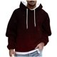 thumbnail image 2 of Sudadera con capucha para hombre, estilo casual, con cuello redondo, estampado, manga larga, blusa de poliéster, 2 of 5