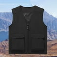 thumbnail image 2 of ZZwxWA Men Fishing Hunting Vest Outdoor Travel Work Cargo Vest Jacket with Pockets Mesh Quick Dry Zip Waistcoat, 2 of 7
