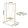 BalsaCircle Gold Metal Swing Cake Stand for Wedding Treat Display, 3ft Hanging Centerpiece with ...