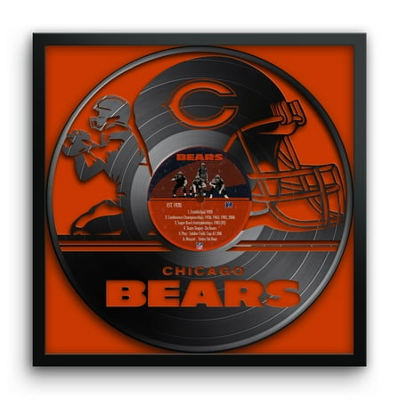 Chicago Bears Framed 13" x 13" Vinyl Record Art Print