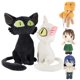 thumbnail image 2 of Suzume No Tojimari Plush Toy Daijin Cat and Sadaijin Black Cat Plushie Soft Stuffed Animal Doll Birthday Gift for Baby Kids30cm black cat Deng Xun unisex, 2 of 2
