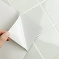 thumbnail image 6 of clevermosaics Peel and Stick White Vinyl Tile Backsplash for Kitchen and Bathroom, Set of 10, 6 of 10