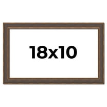 18x10 Frame Golden Caramel Solid Wood Bronze Picture Frame | 1.25 Inch Moulding Width | 0.5 Inch