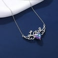 thumbnail image 6 of Love Purple Heart Crystal Pendant Necklace Sterling Silver Mothers Day Gifts for Mom Grandma Friends, 6 of 6