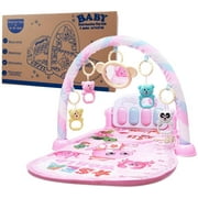 1Set Pedal Piano Light Musical Toy Activity Cushion - Pink