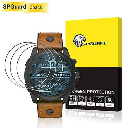 [3 Pack] SPGuard Compatible Diesel On Full Guard 2.5 Touchscreen Watch (41mm) Tempered Glass Screen Protector, for Diesel On Full Guard 2.5 Touchscreen/Fossil Gen 4 Q EXPLORIST Smartwatch