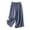 Blue, variant on VERUGU Capris Pants for Women Spring Summer Solid Color Loose Leisure Retro Drawstring Frenulum Broad Leg Pants Capris Orange XL