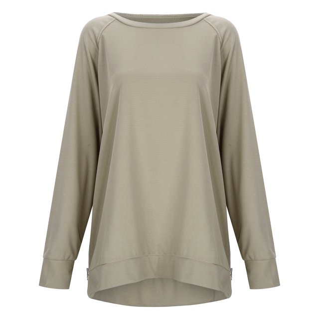 WEAIXIMIUNG Chandail en Molleton pour Femmes Chandails en Molleton Col Rond Tendance Manches Longues Pull Vêtements 2024