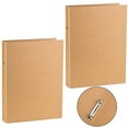 thumbnail image 3 of 12Pcs A5 Refillable Ring Binder,A5 Kraft Paper Binder Tray with 2 Rings to Add Loose Sheets,A5 Kraft Paper Folders, 3 of 8