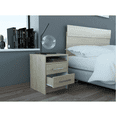 thumbnail image 1 of Mesa de Noche con 2 Cajones Organizadores para Recámara Color Rovere y Blanco | Excelsior, 1 of 5