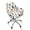 Abstract Boho Geometric Art, variant on Xoenoiee Abstract Boho Geometric Art Print Velvet Curved Back Dining Room Chair Covers with Arms Stretch Swivel Bar Stool Chair Slipcover, Removable Vanity Office Desk Armchair Protector Covers