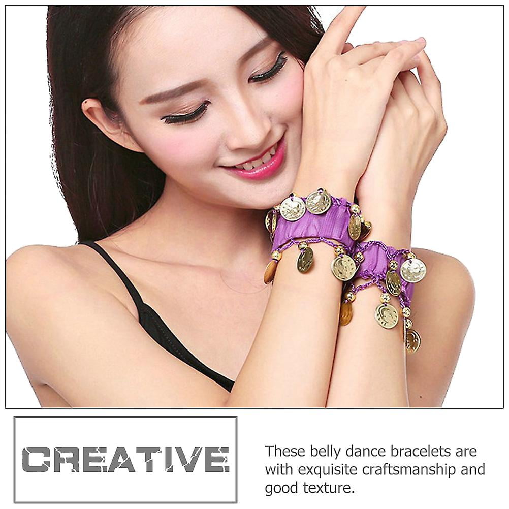 2 Pairs Belly Dance Bracelet Belly Dance Accessory Coin Tassel Belly Dance Bracelet Walmart