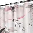 thumbnail image 3 of Rideau de Douche Rose et Blanc à Motif Floral, Joli et Élégant (5), Doublure de Douche Réutilisable, Rideau de Salle de Bain en Polyester à Motif, Ensemble de Rideaux de Douche avec Doublure à Boutons-Pression, 72x72 Pouces, 3 of 4