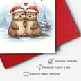 thumbnail image 3 of Tarjeta de felicitación Podagree, bonita nutria navideña, 13 x 21 cm, 3 of 9
