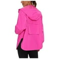 thumbnail image 4 of Womens Jackets Lightweight Jacket Women Women's Long Sleeved Zipper Hooded Jacket Windbreaker Casual Coat, 4 of 5
