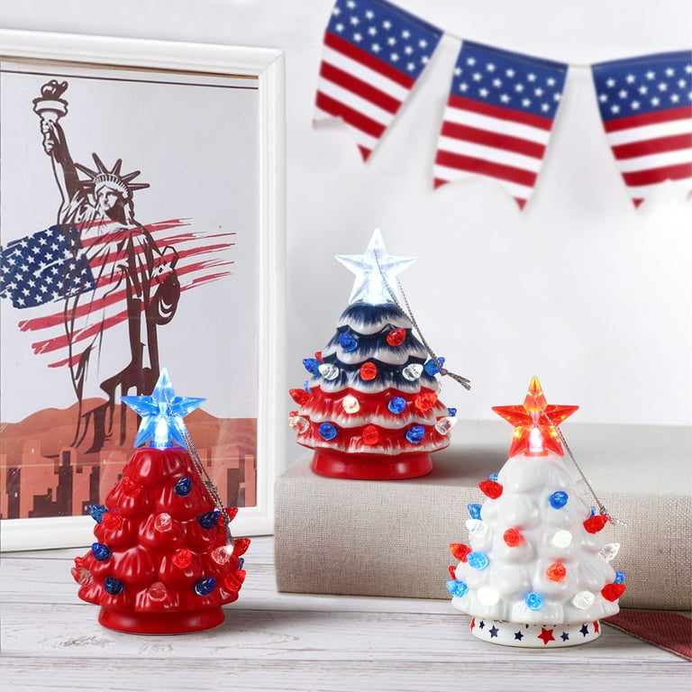 Mr. Christmas Decoration, Set of 3 Mini Nostalgic Ceramic