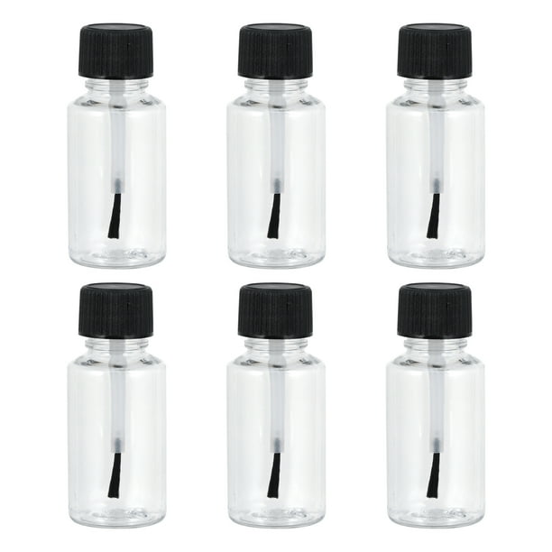 ColoMX Botellas transparentes para esmalte de uñas, dispensador de esmalte de uñas, 6 uds., 20ml