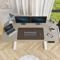 thumbnail image 6 of Aukfa 63" Electric Standing Desk, Height Adjustable Sit Stand Desk with Power Strip, Privacy Screen & Memory Controller,Kahaki, 6 of 8