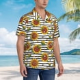 thumbnail image 5 of Haiem Cute Sunflowers Printed Hawaiian Shirt for Men - Men’s Casual Beach Summer Shirts - Stretch Fabric with Modern Fit-Large, 5 of 9